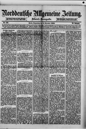 Norddeutsche allgemeine Zeitung vom 11.11.1880