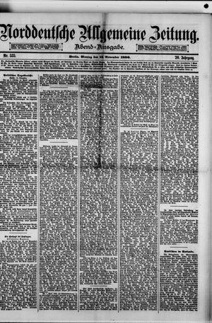 Norddeutsche allgemeine Zeitung vom 15.11.1880