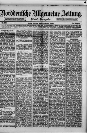 Norddeutsche allgemeine Zeitung vom 17.11.1880