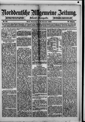Norddeutsche allgemeine Zeitung vom 18.11.1880