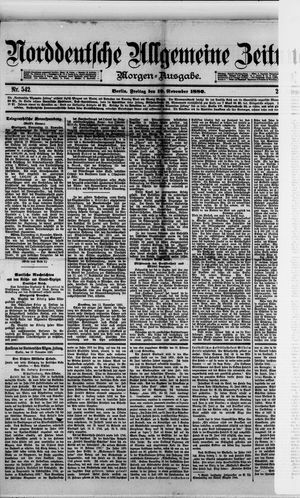 Norddeutsche allgemeine Zeitung vom 19.11.1880