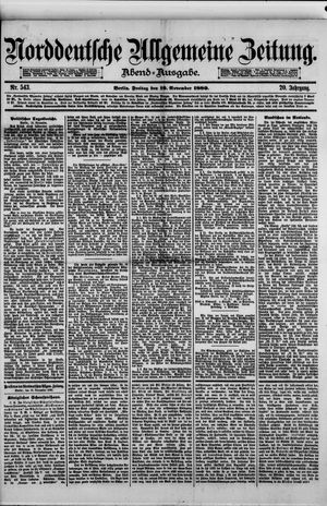 Norddeutsche allgemeine Zeitung vom 19.11.1880