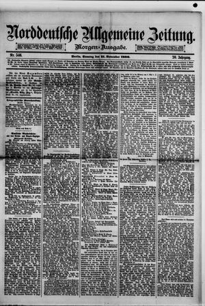 Norddeutsche allgemeine Zeitung vom 21.11.1880