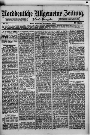 Norddeutsche allgemeine Zeitung vom 22.11.1880