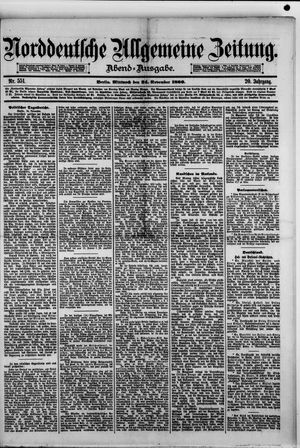 Norddeutsche allgemeine Zeitung vom 24.11.1880