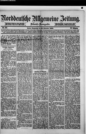 Norddeutsche allgemeine Zeitung vom 25.11.1880