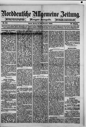 Norddeutsche allgemeine Zeitung vom 26.11.1880