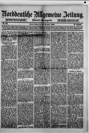 Norddeutsche allgemeine Zeitung vom 26.11.1880