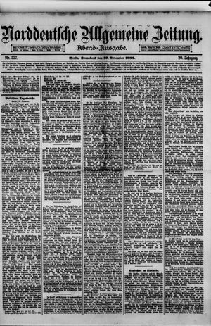 Norddeutsche allgemeine Zeitung vom 27.11.1880