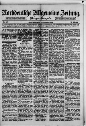 Norddeutsche allgemeine Zeitung on Nov 28, 1880