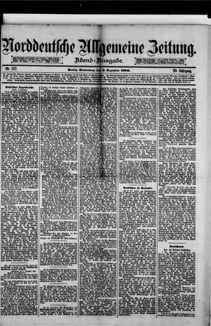 Norddeutsche allgemeine Zeitung vom 09.12.1880