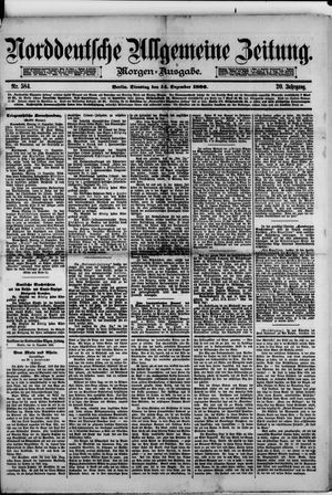 Norddeutsche allgemeine Zeitung on Dec 14, 1880