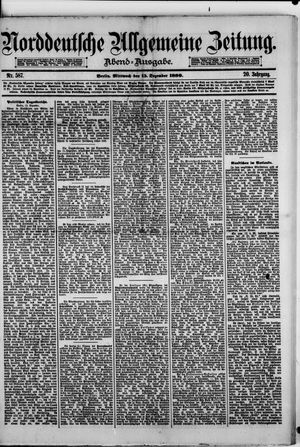 Norddeutsche allgemeine Zeitung vom 15.12.1880