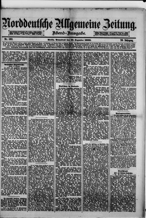 Norddeutsche allgemeine Zeitung on Dec 18, 1880