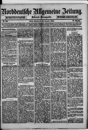 Norddeutsche allgemeine Zeitung vom 20.12.1880