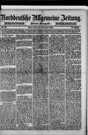 Norddeutsche allgemeine Zeitung vom 21.12.1880