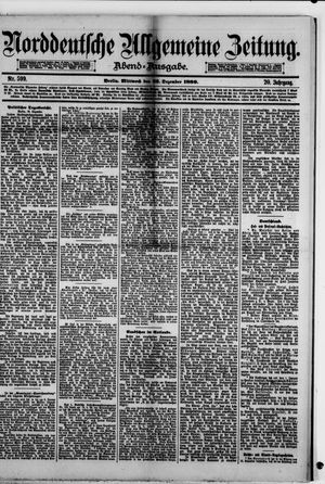 Norddeutsche allgemeine Zeitung vom 22.12.1880