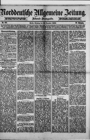Norddeutsche allgemeine Zeitung vom 28.12.1880