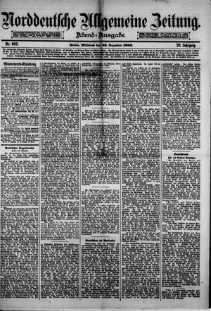 Norddeutsche allgemeine Zeitung vom 29.12.1880
