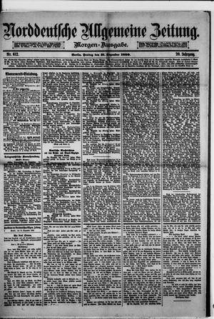 Norddeutsche allgemeine Zeitung vom 31.12.1880
