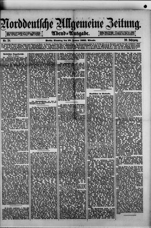 Norddeutsche allgemeine Zeitung on Jan 18, 1881