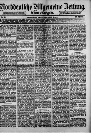 Norddeutsche allgemeine Zeitung vom 24.01.1881