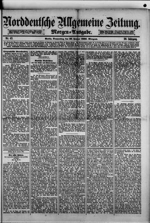 Norddeutsche allgemeine Zeitung on Jan 27, 1881