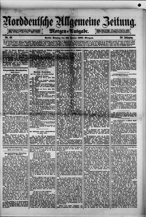 Norddeutsche allgemeine Zeitung vom 30.01.1881