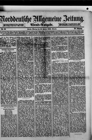 Norddeutsche allgemeine Zeitung vom 31.01.1881
