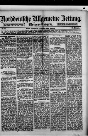 Norddeutsche allgemeine Zeitung on Feb 1, 1881