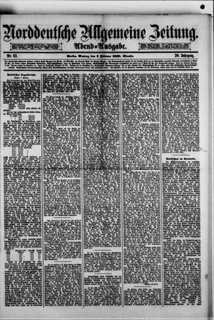 Norddeutsche allgemeine Zeitung on Feb 7, 1881