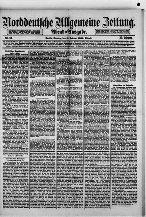 Norddeutsche allgemeine Zeitung vom 08.02.1881