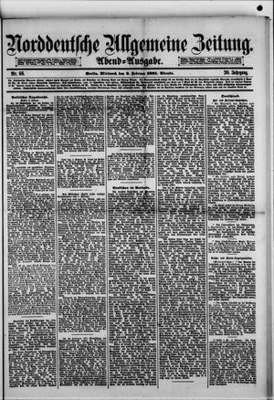 Norddeutsche allgemeine Zeitung vom 09.02.1881