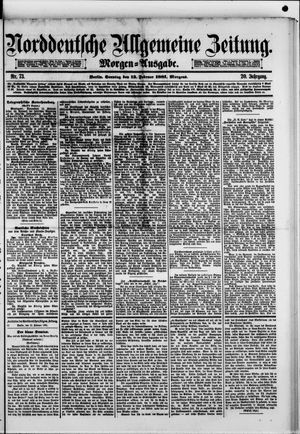 Norddeutsche allgemeine Zeitung vom 13.02.1881