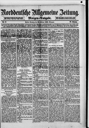 Norddeutsche allgemeine Zeitung vom 22.02.1881