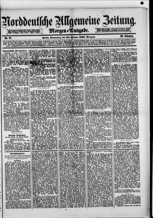 Norddeutsche allgemeine Zeitung vom 24.02.1881