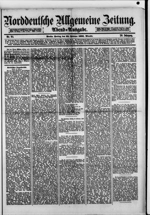 Norddeutsche allgemeine Zeitung vom 25.02.1881