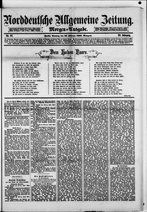 Norddeutsche allgemeine Zeitung vom 27.02.1881
