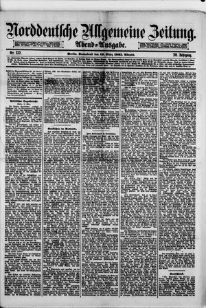 Norddeutsche allgemeine Zeitung vom 19.03.1881