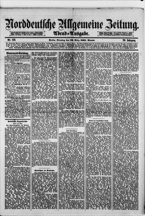 Norddeutsche allgemeine Zeitung vom 22.03.1881