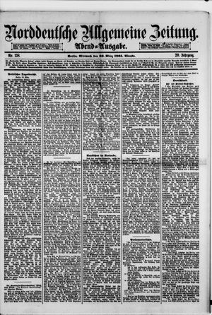 Norddeutsche allgemeine Zeitung vom 23.03.1881