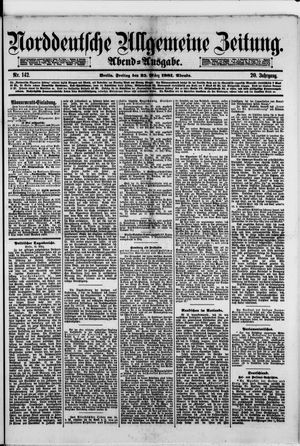 Norddeutsche allgemeine Zeitung on Mar 25, 1881