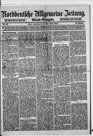 Norddeutsche allgemeine Zeitung vom 31.03.1881