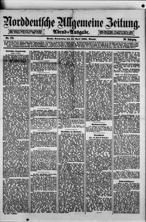 Norddeutsche allgemeine Zeitung vom 14.04.1881