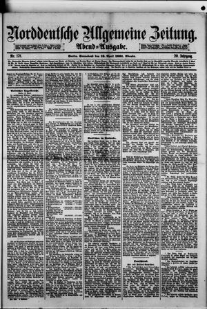 Norddeutsche allgemeine Zeitung on Apr 16, 1881