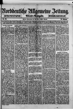 Norddeutsche allgemeine Zeitung vom 28.04.1881