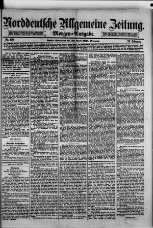 Norddeutsche allgemeine Zeitung vom 30.04.1881