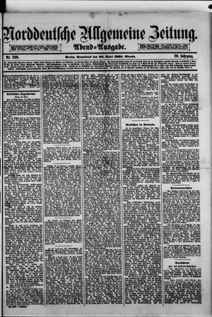 Norddeutsche allgemeine Zeitung on Apr 30, 1881