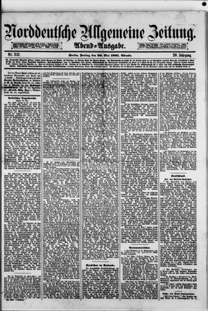 Norddeutsche allgemeine Zeitung vom 20.05.1881