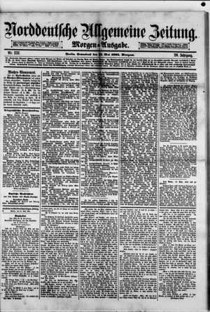 Norddeutsche allgemeine Zeitung vom 21.05.1881